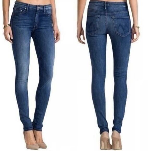 Mother Jeans Size 25 High Waisted Looker Devil In A Blue Suit Skinny Ankle - Picture 1 of 16